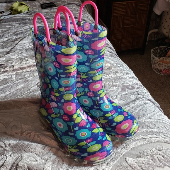 Western Chief Light-Up Rain Boots Girls 12 - Picture 1 of 6